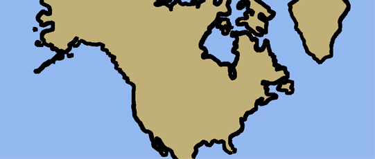 Skizze von Nordamerika
