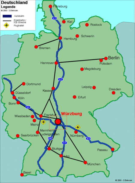 Lageplan Deutschland