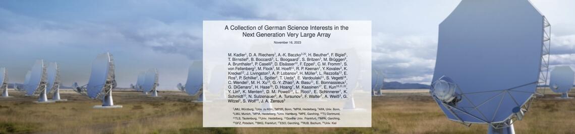 A Collection of German Science Interests in the Next Generation Very Large Array