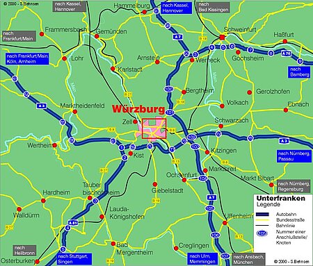 Lageplan Unterfranken