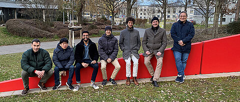 Das Team von COSI Germany (v.l.) Professor Uwe Oberlack (Mainz), Dr. Hiroki Yoneda (JMU), Saurabh Mittal (JMU), Dr. Thomas Siegert (JMU), Dr. Savitri Gallego (Mainz), Professor Karl Mannheim (JMU) und Jan Lommler (Mainz).